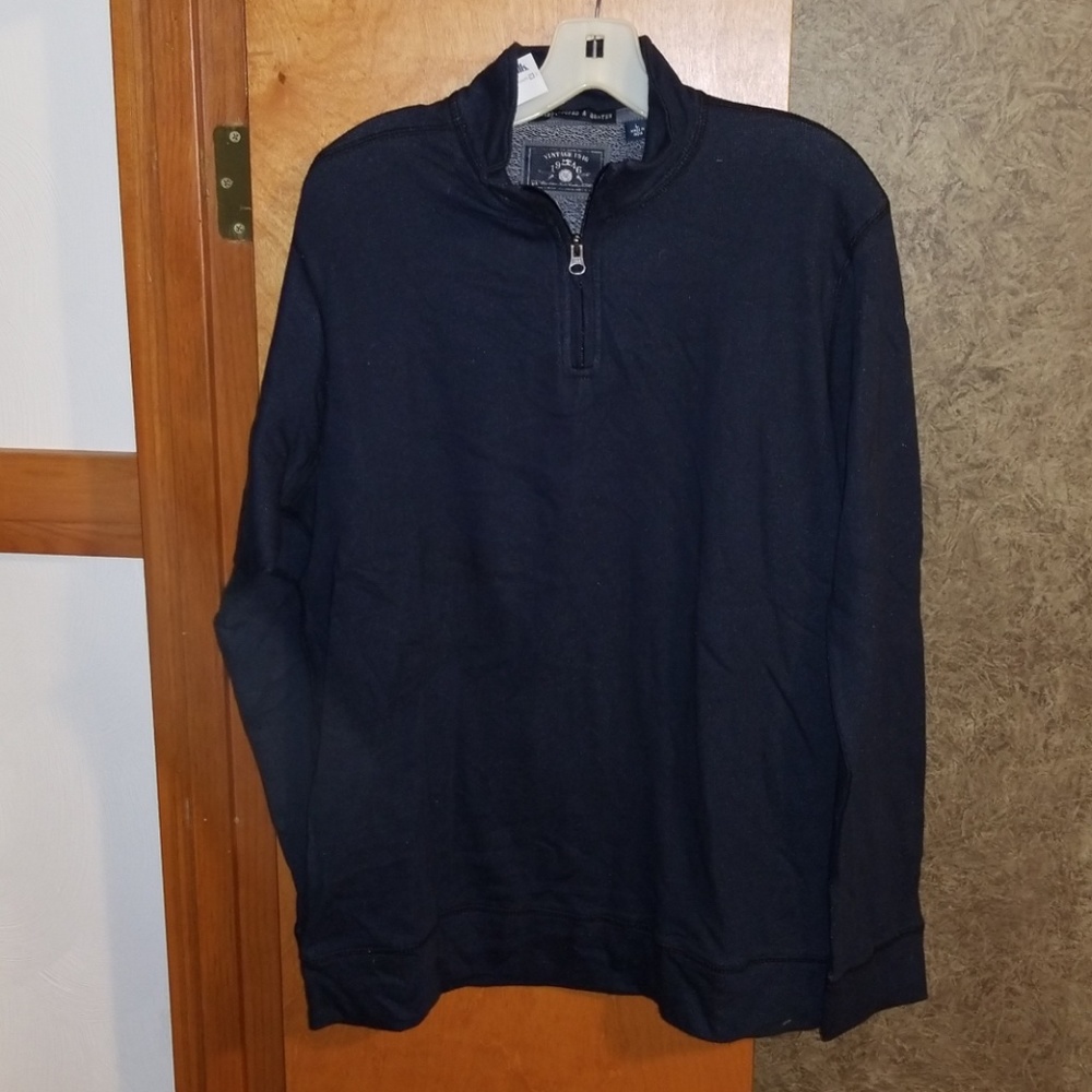 Mens pull over with front zip